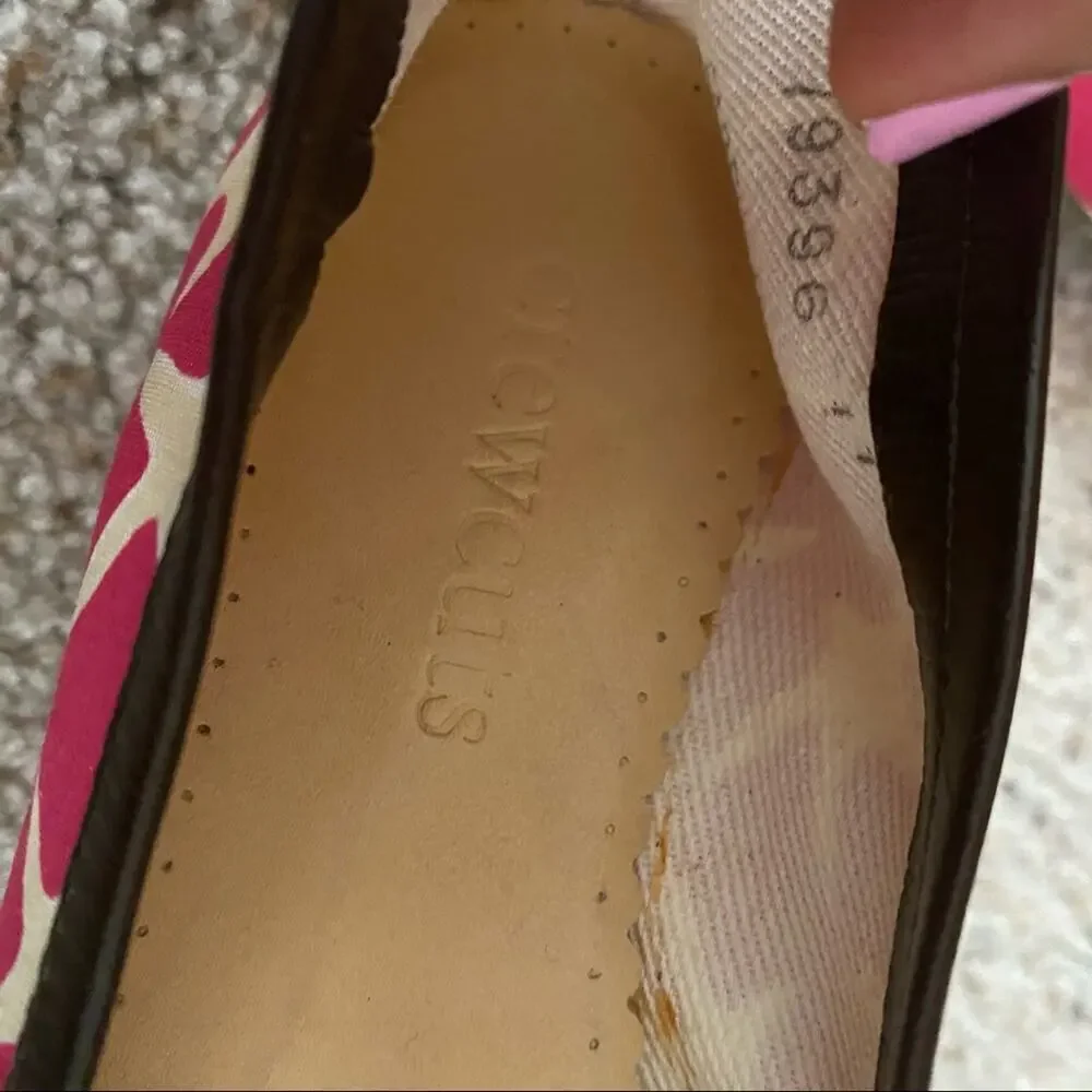 Crewcuts Girls Ballet Flats Sz 11 Hot Pink Star Print Shoes